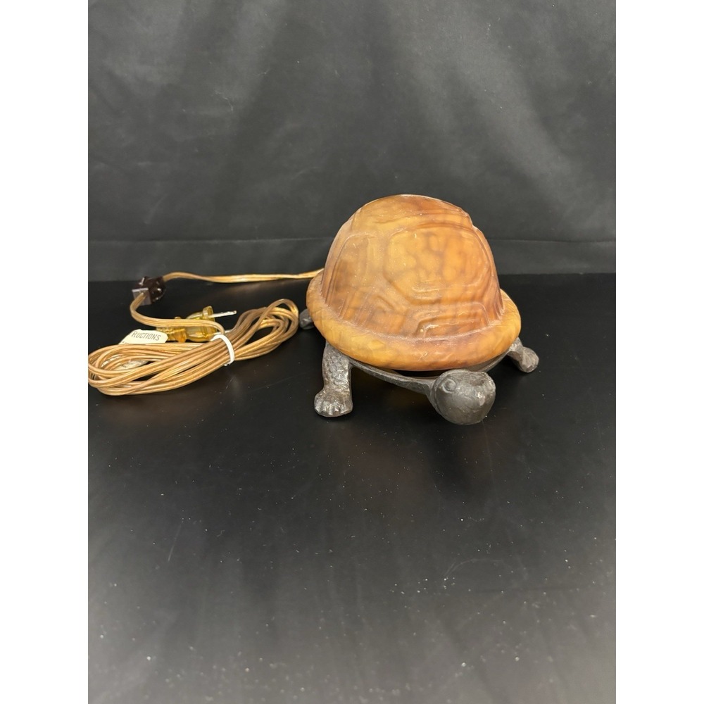 Tortoise Glass Lamp Amber/orange Tortoise Shell - Picture 2 of 3